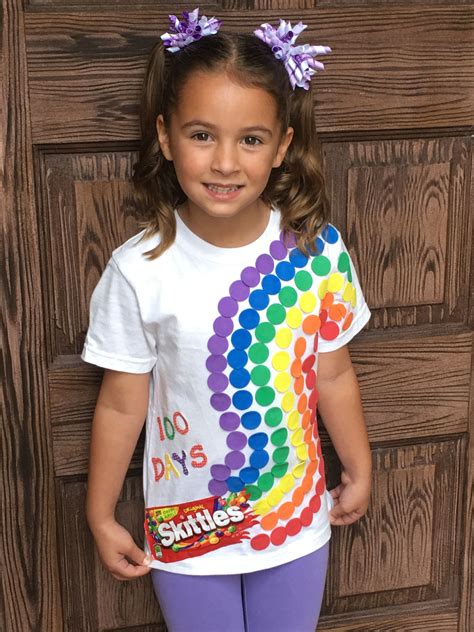 100th Day Of School Tee Skittles School Shirts Diy 100th Day Of