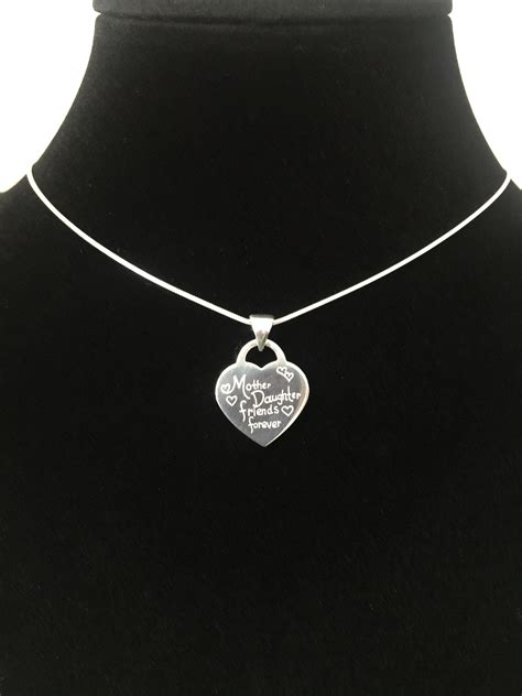 what a beautiful engraved mother and daughter 16 sterling silver necklace by