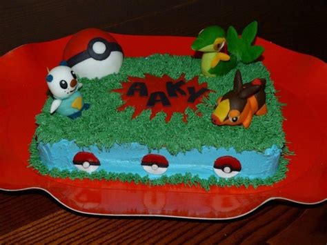 Pokemon Figures And Pokeball With Fondant Cake Covered With