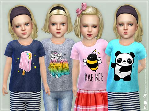 T Shirt Toddler Girl P11 By Lillka At Tsr Sims 4 Updates