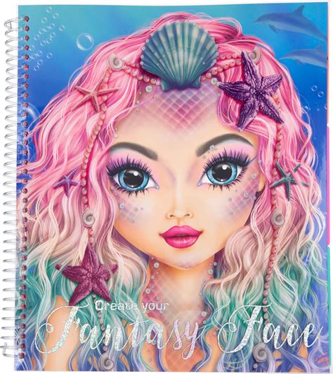 Topmodel malvorlagen topmodel zeichnen ausmalbilder barbie top model malen bester freund zeichnungen model bilder süßes mädchen zeichnung zwillingsschwester coole mode. TOPModel Malbuch Create your Fantasy Face Mermaid bei ...