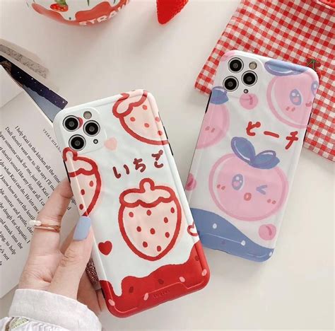 lovely strawberry phone case for iphone 7 7plus 8 8p x xs xr xs max 11 11pro 11pro max pn2575 in