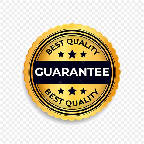 Quality Guarantee Vector Art Png Quality Label Guarantee With Gold