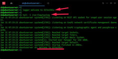 Manually Add Messages To Linux System Log Files Ostechnix