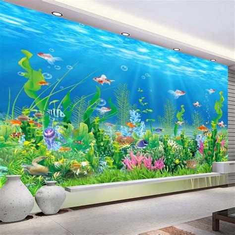Blue Deep Sea Colorful Underwater World Photo Mural For