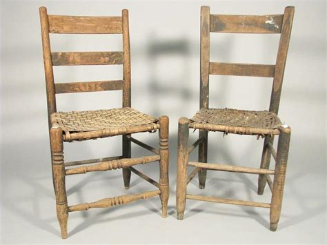 These chairs were obtained from an old vermont estate full of very early american treasures. Two Early 19th Century American Ladderback Side Chairs ...