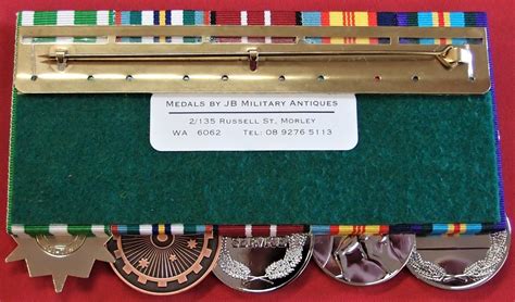 Replica Australian Vietnam War Set Of 5 Court Mounted Medals Jb