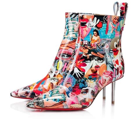 christian louboutin christian louboutin epic booty multicolor patent xtian boot grailed