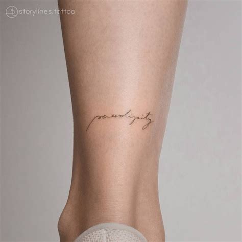 Serendipity Subtle Tattoos Elegant Tattoos Dainty Tattoos Simplistic