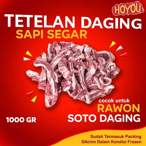 Jual Tetelan Daging Sapi Segar 1kg By Hoyou Shopee Indonesia