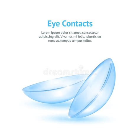 Realistic Detailed 3d Contact Lenses Concept Card Vector Stock Vector