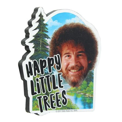 Bob Ross 3 Funky Chunky Magnet Happy Little Trees
