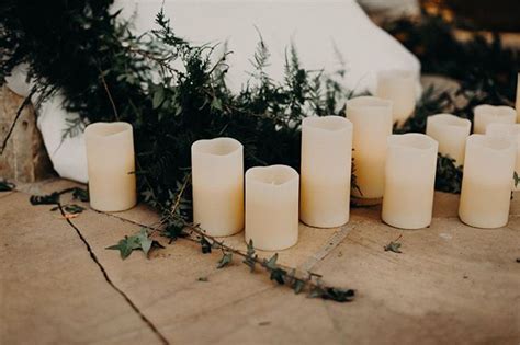 These Led Pillar Candles Perfectly Accented The Base Of This Altar