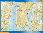 Mapa Nueva York downtown grande | Mapas grandes de pared de España y el ...