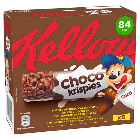 Choco Krispies Barras De Cereais Kelloggs 6x20 G Barritas De Cereal