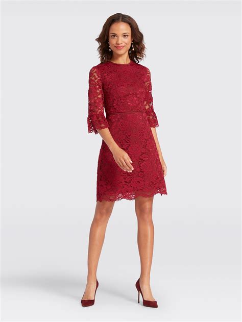 Lace Bell Sleeve Dress In Deep Berry 0 By Draper James Lace Bell