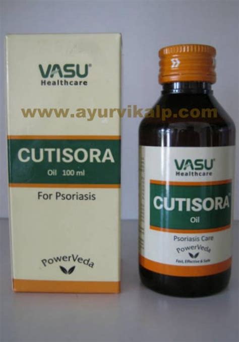 Ayurvedic body detoxification for psoriasis. Vasu CUTISORA Oil,100 ml For Psoriasis