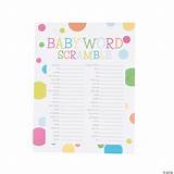 Challenge your guests to unscramble words associated with childbirth. Baby Word Scramble | Oriental Trading