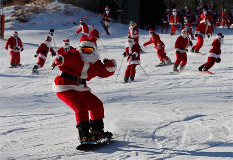 Skiing Santas Ho Ho Hold Court At Sunday Rivers Annual Bash