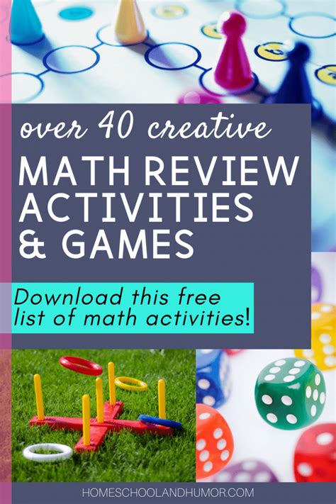 42 Creative Math Review Activities And Hands On Games For Kids Of All Ages