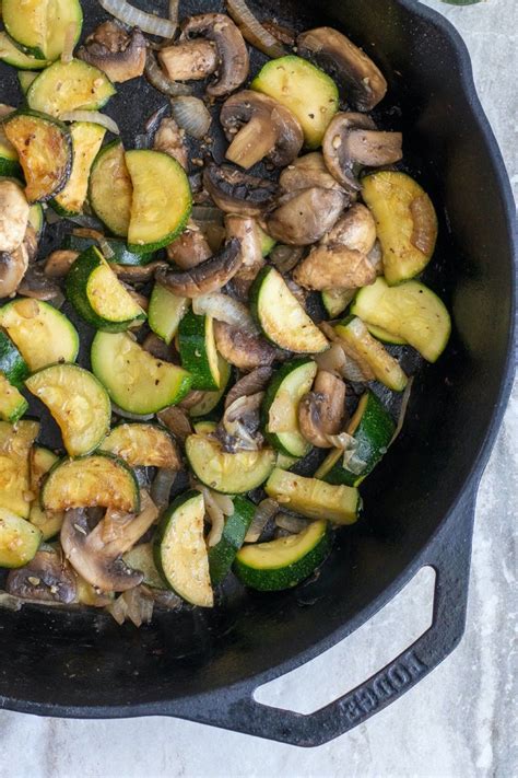 Quick Sautéed Zucchini And Mushrooms Recipe In 2021 Sauteed