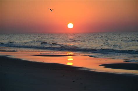 Sunset On The Beach Of Oak Island Nc Photograph By Charlotte Payne