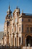 Central building in the Spain Square (Plaza de España), in Seville, a ...