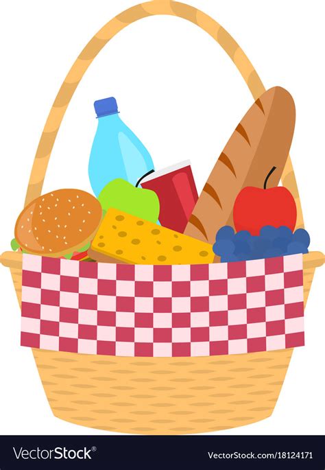 Picnic Basket Cartoon Images Basket Picnic Clipart Clip Cartoon Vector Graphics Animated Clker