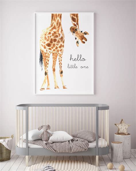 Giraffe Animal Nursery Decor Nursery Wall Art Printable Art