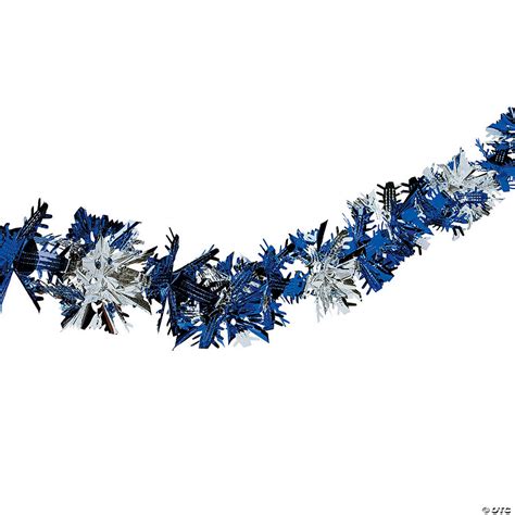 Blue And Silver Snowflake Garland Oriental Trading