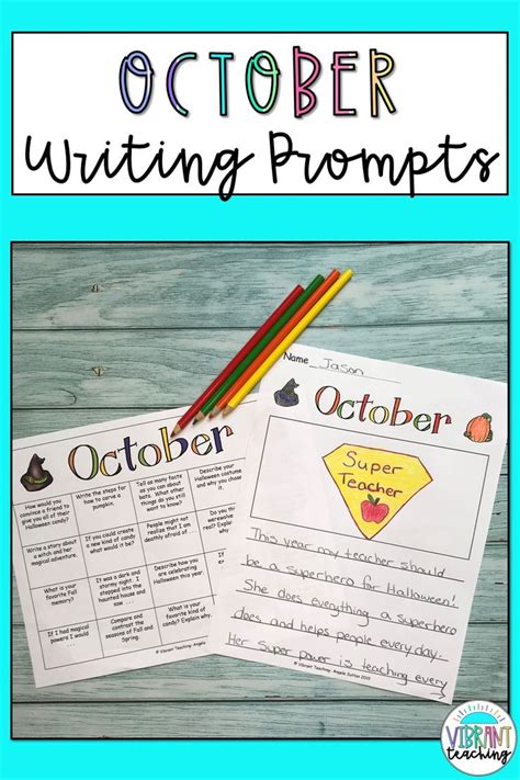 October Writing Prompts October Writing October Writing Prompts