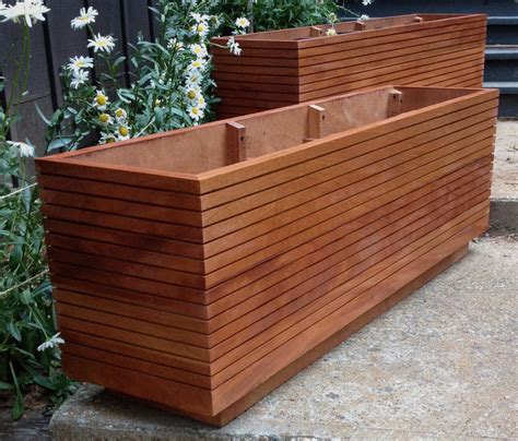 Wood Outdoor Planter Box Plans Wood Bench Plans Garden