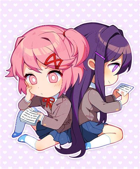 Natsuki And Yuri Doki Doki Literature Club Literature Club Anime