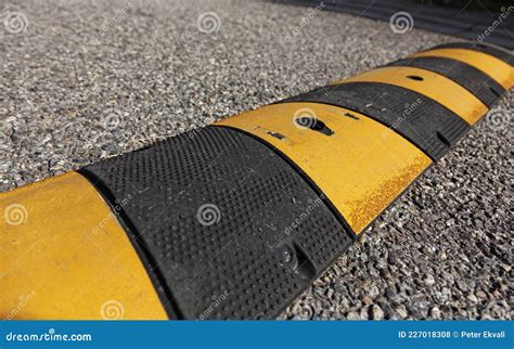 Black And Yellow Speed Bumps Stock Photo Image Of Stop Lights 227018308