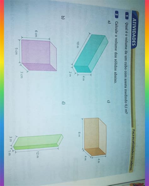 Calcule O Volume Dos Solidos Abaixo Br