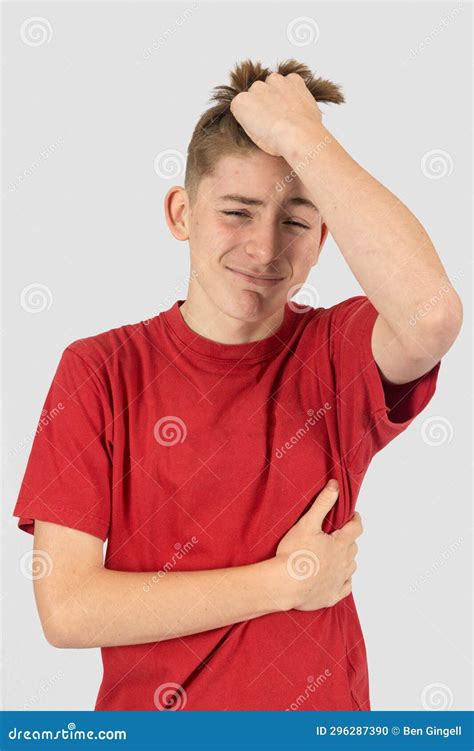 Headshot Of An Annoyed Teenage Boy Stock Photo Image Of Teenager