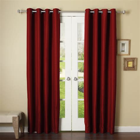 Burgundy2 Panels Grommet Thermal Insulated Blackout Window Curtain