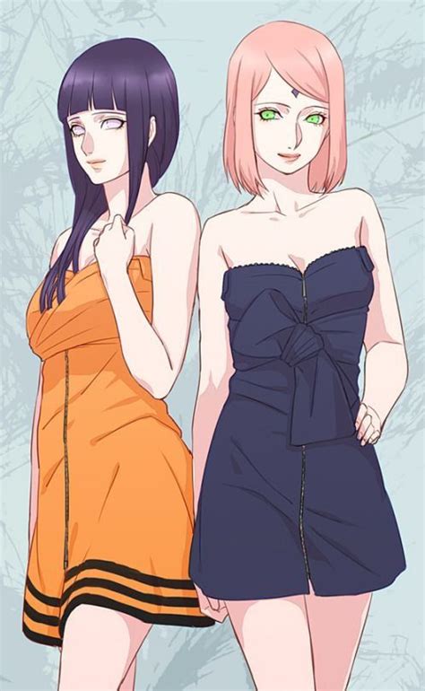 Hinata And Sakura Hinata Hyuga Sasusaku Naruto Sasuke Sakura Sarada