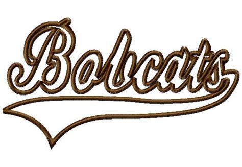 Bobcats Swoosh 1 Trim Applique 6 Sizes Machine Etsy