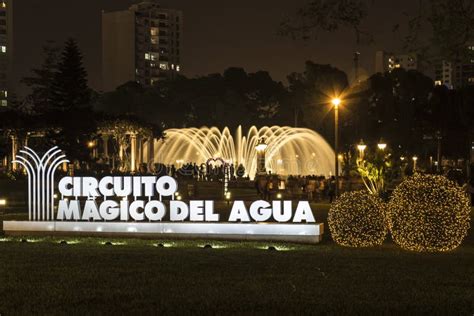 Circuito Magico Del Agua Editorial Stock Photo Image Of America