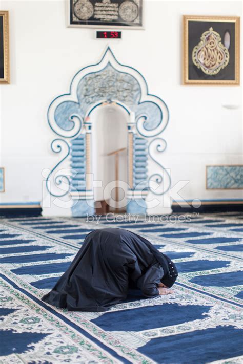 Muslim Woman Praying In Mosque Stock Photo Royalty Free Freeimages
