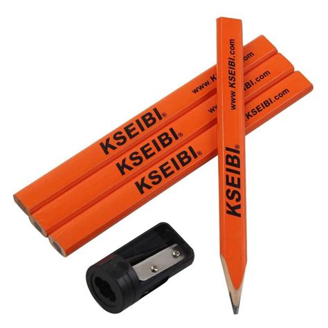 Carpenters Pencil Set 5pcs Contractors Tools Kseibi