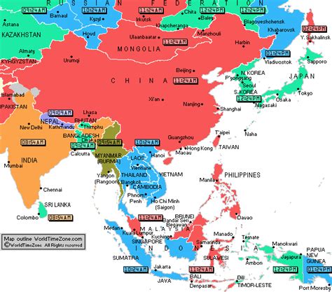 Asia Interactive Time Map Converter How To Convert Time From A Global