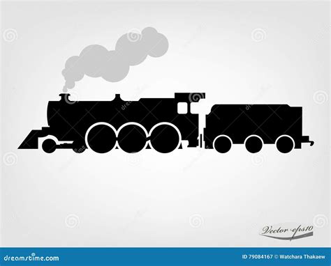 Vector Steam Locomotive Toy Locomotive On A White Isolated Background