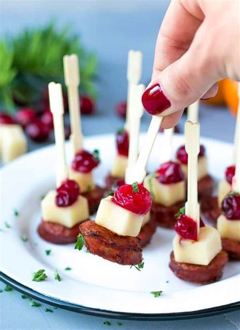 Winter Appetizers Andouille Sausage Appetizer Bites With Cranberry