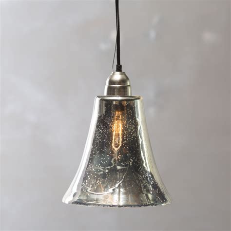 Kalalou Nnl2336 Mercury Glass Bell Pendant Bell Pendant Mercury Glass Lights