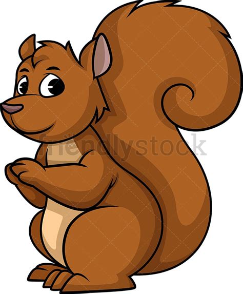 Wild Squirrel Cartoon Clipart Vector Friendlystock