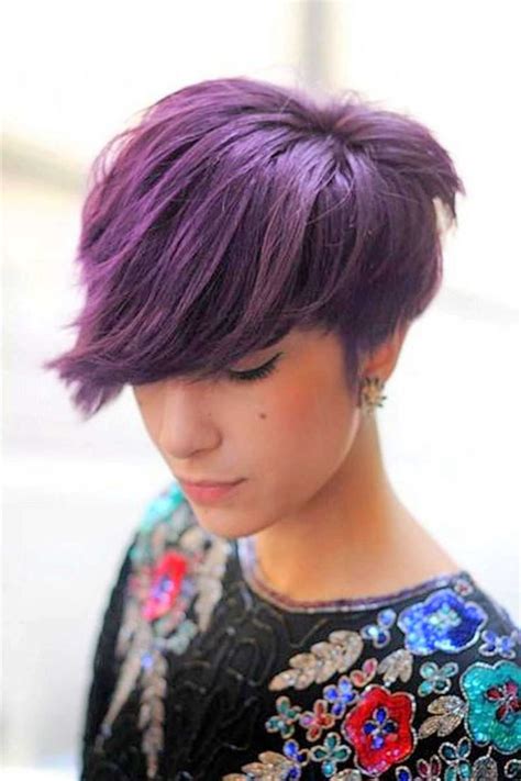 25 Trending Purple Pixie Cut Ideas On Pinterest Dyed