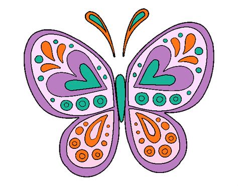 Dibujo de Mandala mariposa pintado por en Dibujos net el día 11 07 16 a