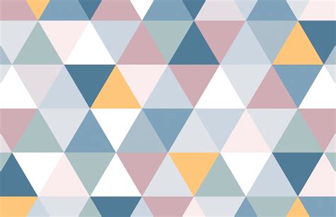 Colourful Geometric Triangle Pattern Wallpaper Mural